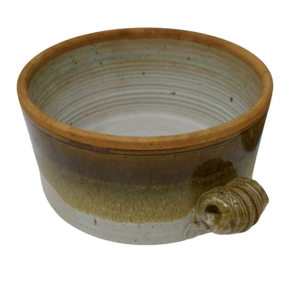 Paul Gaskins Art Pottery Stoneware Casserole Covered Pot with Lid